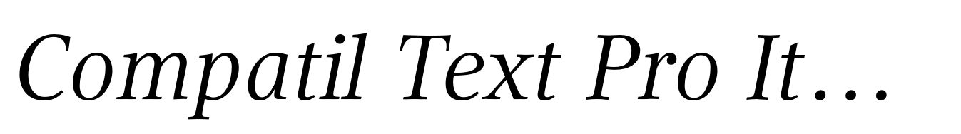 Compatil Text Pro Italic